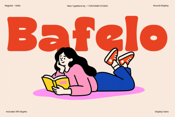 Bafelo: A Playful Display Font for Handmade Labels & Printables
