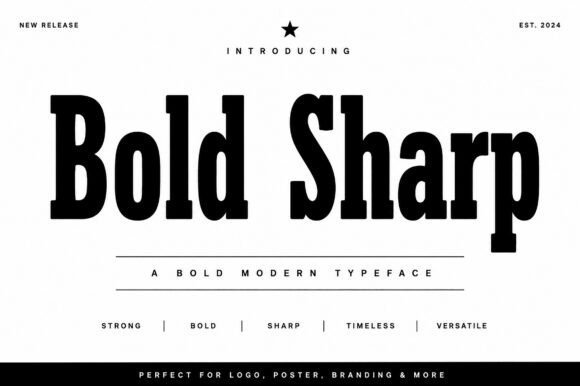 Bold Sharp: A Modern Editorial Serif Font for Makers