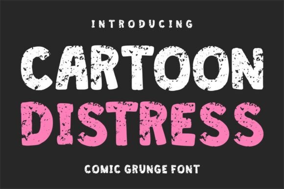 Cartoon Distress: A Bold Display Font for Playful, Gritty Branding