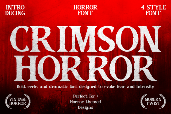 Crimson Horror: A Bold Display Font for Memorable Branding