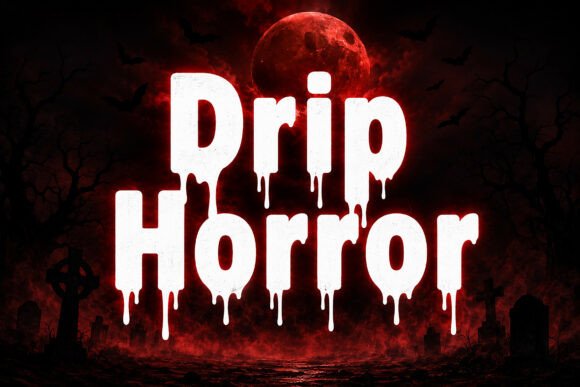 Drip Horror: A Bold Display Font for Spooky Digital Branding