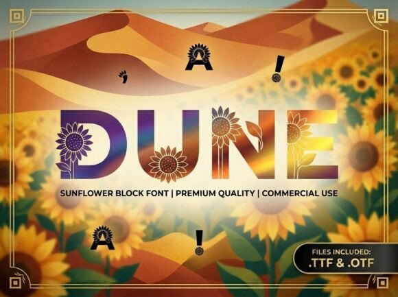 Dune: A Warm, Organic Display Typeface for Natural Branding