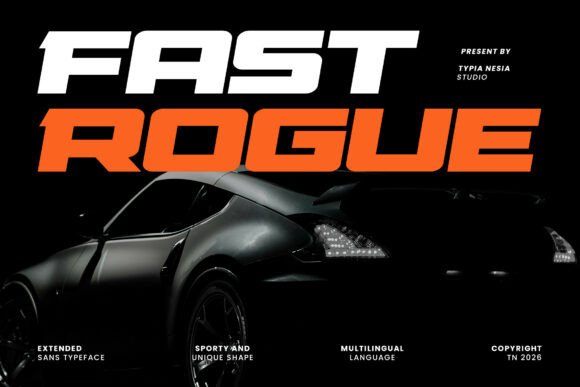 Fast Rogue: A Bold Display Font That Builds Brand Trust