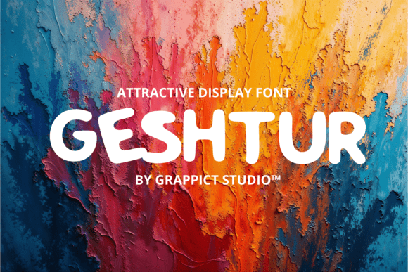 Geshtur: A Friendly, Bold Display Font for Small Business Branding