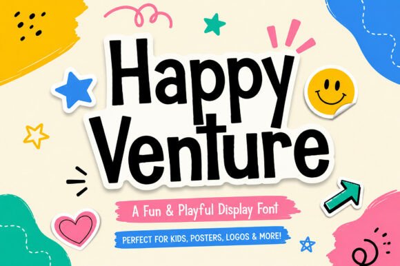 Happy Venture: A Playful Display Font That Actually Works