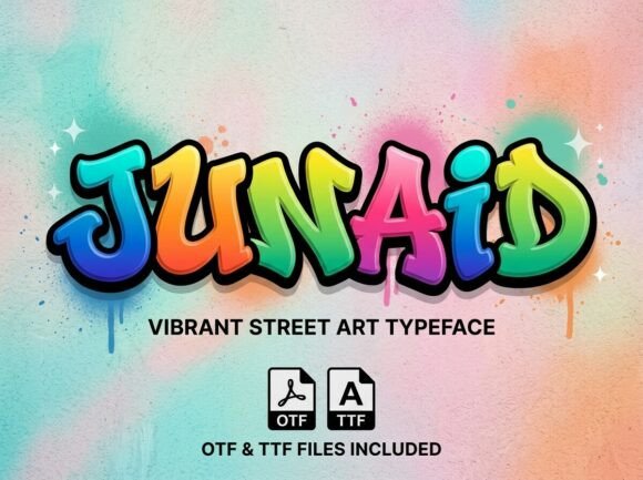 Junaid: A Vibrant Graffiti Display Font for Crafters