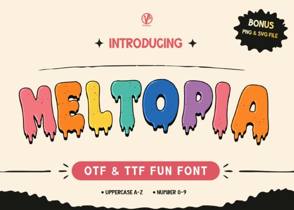 Meltopia: A Playful Display Font for Digital Branding