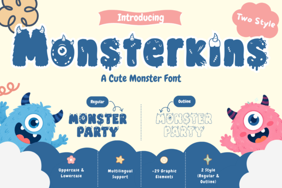 Monsterkins: A Playful Display Font for Joyful Editorial Moments
