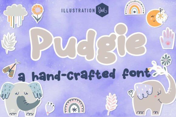 Pudgie: A Friendly Display Typeface for Warm, Engaging Web Headlines
