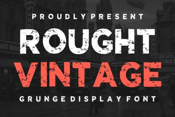 Rought Vintage: A Bold Display Font for Authentic Brand Style