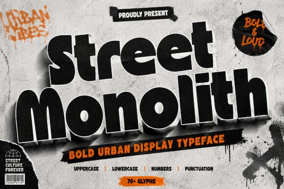 Street Monolith: A Bold Display Font for Small Business Branding