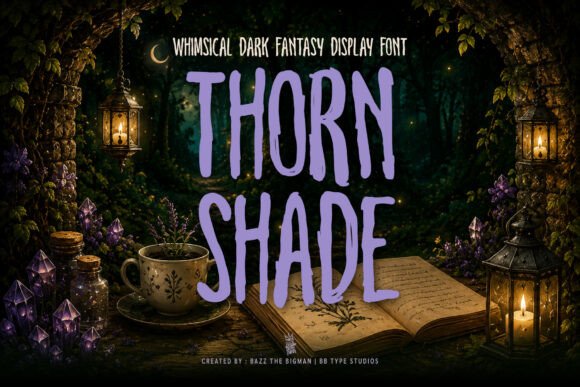 Thorn Shade: A Dark Fantasy Display Font for Evocative Branding