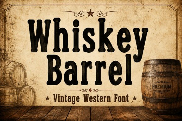 Whiskey Barrel: A Vintage Display Font for Editorial Impact